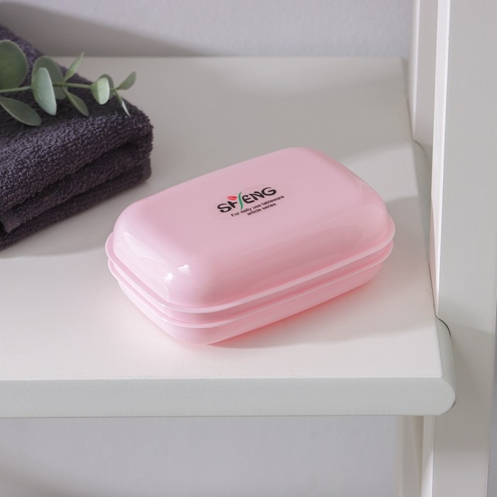 Мыльница пластиковая, 11&times;7,5&times;4 см, цвет МИКС