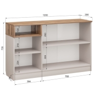 Комод Чарли 9.2, 1200х355х735, Кашемир/Авелано