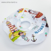 Круг для плавания на шею Robby, «Пираты», надувной, с ручками, цвет белый Круг для плавания на шею Robby, «Пираты», надувной, с ручками, цвет белый