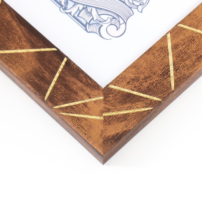 Фоторамка пластик формат А4 "Хаос. Прямые линии" под дерево 31,5х24,5 см