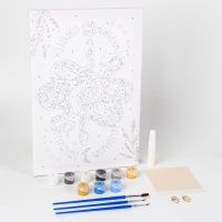 Картина по номерам на холсте с подрамником и поталью на новый год &laquo;Змеи день и ночь&raquo;, 20 х 30 см, символ года 2025, новогодний набор для творчества