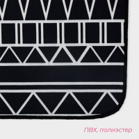 Набор ковриков для ванной и туалета Доляна &laquo;Марокканский&raquo;, 2 шт, 50&times;80, 40&times;50 см, цвет чёрно-белый