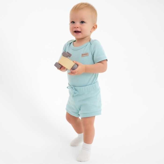 Комплект детский (боди, шорты) MINAKU, цвет ментол, рост 74-80 см