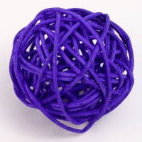 Шар декоративный из лозы, набор 6 шт, размер 1 шт 5 см, цвет МИКС