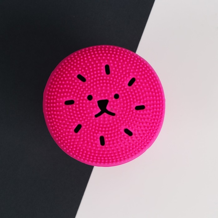 Массажер для лица, спонж для умывания &laquo;Ути-пути&raquo;, 5,5 х 5,5 см