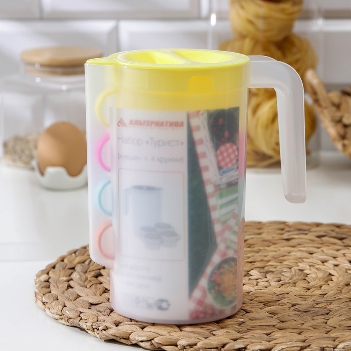Набор &laquo;Турист&raquo;: Кувшин 1,2 л, 4 кружки
