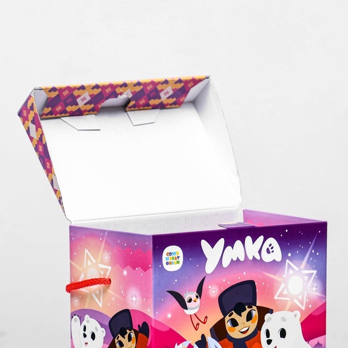 Новый год. Коробка подарочная складная "Умка" 19,8 х 12 х 24,3 см.