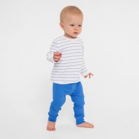 Лонгслив детский MINAKU: Basic Line BABY, цвет белый/синий, рост 80-86