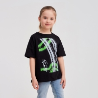 Футболка детская MINAKU Bright, цвет чёрный, рост 104