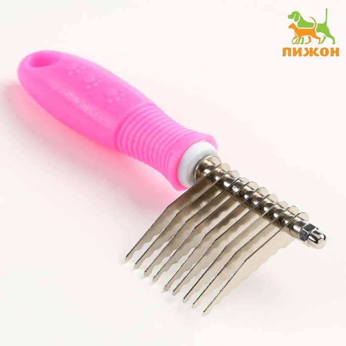 Колтунорез боковой Колтунорез боковой "Комфорт" 9 лезвий, нескользящая резиновая ручка, розовый