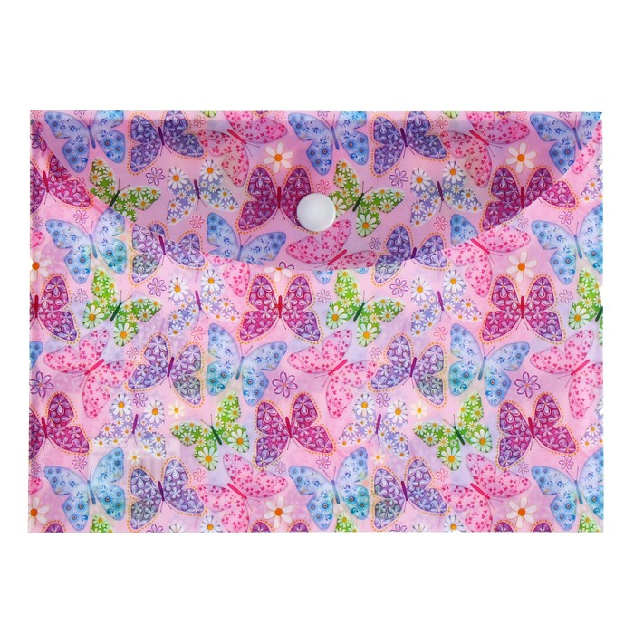 Набор папка-конверт на кнопке 12 штук, формат А6 180мкр, Ассорти Набор папка-конверт на кнопке 12 штук, формат А6 180мкр, Ассорти