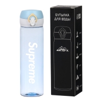 Бутылка для воды и напитков спортивная в школу, 550 мл Supreme, голубая Бутылка для воды и напитков спортивная в школу, 550 мл Supreme, голубая
