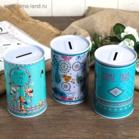 Копилка металл банка "Ловец снов" МИКС 12х8х8 см Копилка металл банка "Ловец снов" МИКС 12х8х8 см