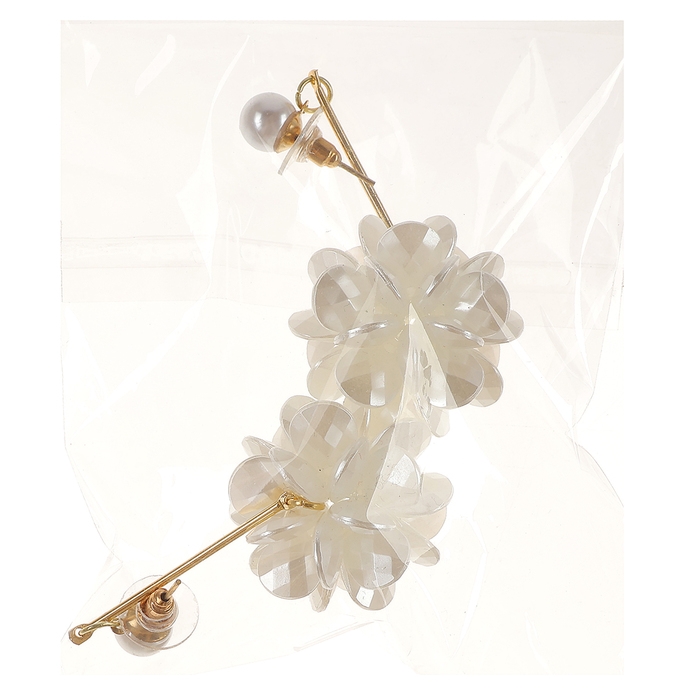 Серьги висячие цвет белый Серьги висячие цвет белый