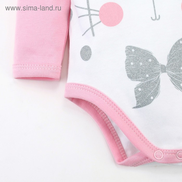 Боди Крошка Я Боди Крошка Я "Папина дочка", белый/розовый, рост 86-92 см