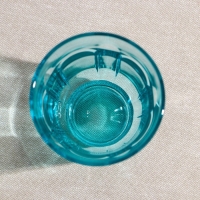 Стакан низкий стеклянный &laquo;Роман&raquo;, 250 мл, цвет бирюзовый