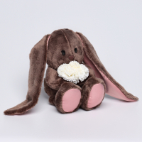 Мягкая игрушка &laquo;Li с белыми цветами&raquo;, заяц, 25 см