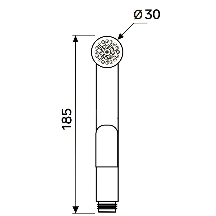 Лейка для гигиенического душа  ZEIN Z417, пластик, с кронштейном, 1 режим, хром