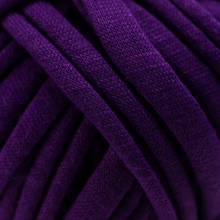 Пряжа трикотажная 100% хлопок "Лентино mini" 100 гр 40 м цвет 27 ежевика