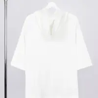 Футболка оверсайз унисекс с капюшоном Neofit, молочно-белая, размер XS/S