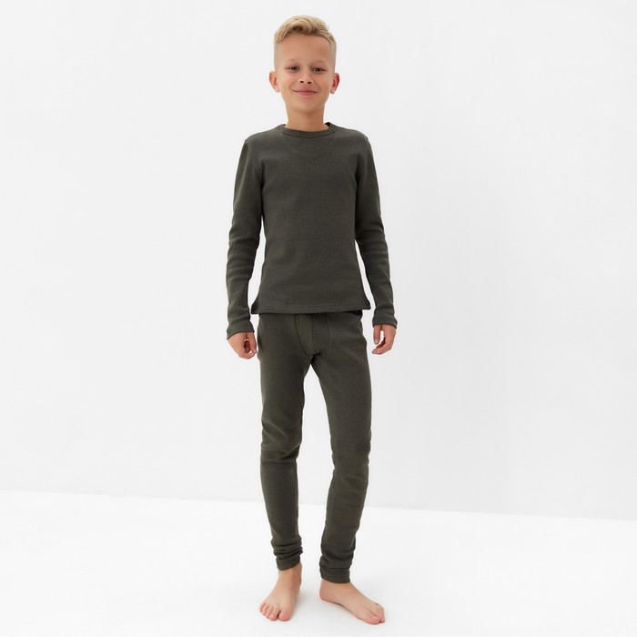 Термобелье для мальчика (лонгслив, легинсы) цвет хаки, рост 116 Термобелье для мальчика (лонгслив, легинсы) цвет хаки, рост 116