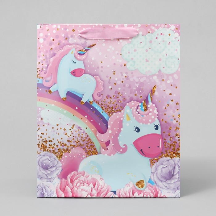 Пакет подарочный ламинированный вертикальный, упаковка, &laquo;Розовые мечты&raquo;, ML 23 х 27 х 11,5 см
