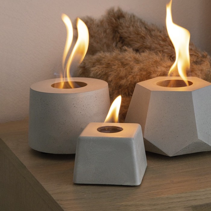 Биокамин настольный "Цилиндр" 14 х 11 см, топливо и спички в комплекте