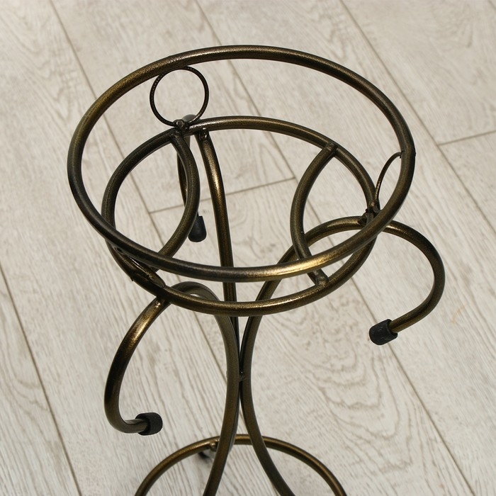 Подставка для цветов, напольная, на 1 горшок, d = 17 см, бронзовая, «Пикассо» Подставка для цветов, напольная, на 1 горшок, d = 17 см, бронзовая, «Пикассо»