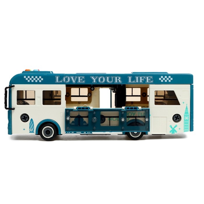 Конструктор винтовой &laquo;Автобус&raquo;, свет, звук, инерция, 42 детали