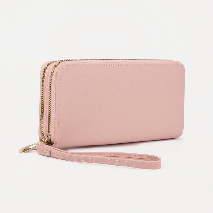 Кошелёк женский на молниях, цвет розовый