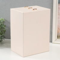 Шкатулка кожзам для украшений "Архивариус с двумя ящичками" белая 20х15,5х28 см Шкатулка кожзам для украшений "Архивариус с двумя ящичками" белая 20х15,5х28 см