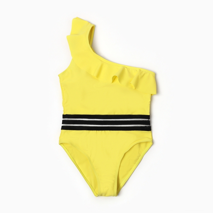 Купальник слитный для девочки, цвет жёлтый, размер 158-164 см