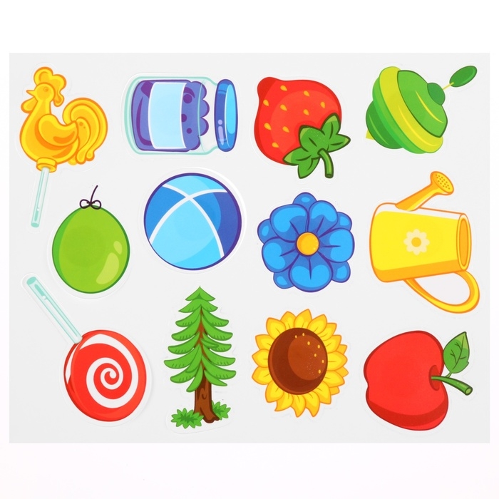 Игра развивающая на липучках "Изучаем цвета", Маша и медведь