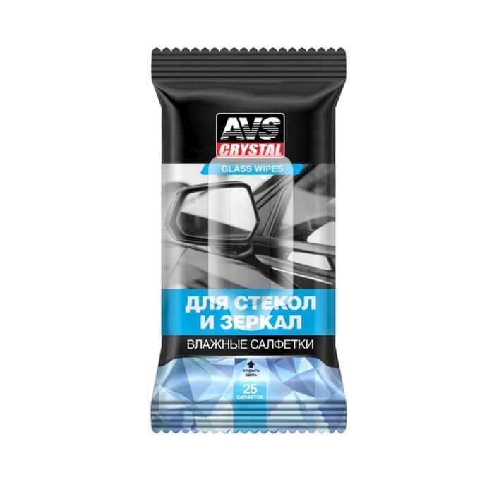 Влажные салфетки Влажные салфетки "Для стекол и зеркал" AVS AVK-200, 25 шт