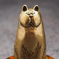 Сувенир "Кот", янтарь, 4х3,5х3,5 см