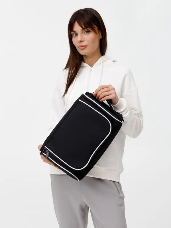 Сумка для обуви Equipex, черная с белым