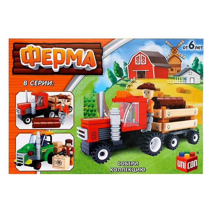 Конструктор Ферма &laquo;Лесозаготовочный грузовик&raquo;, 93 детали