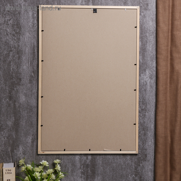 Фоторамка сосна с19 серебро 40х60 см (пластиковый экран)