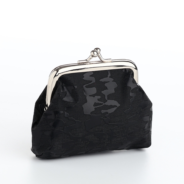 Кошелёк женский на фермуаре, цвет чёрный Кошелёк женский на фермуаре, цвет чёрный