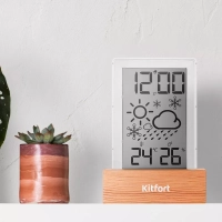 Часы настольные с термометром и гигрометром КТ-3386 Часы настольные с термометром и гигрометром КТ-3386