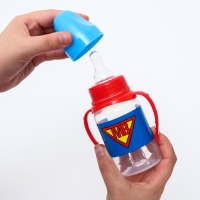 Бутылочка для кормления Super baby, классическое горло, от 0 мес, 150 мл., цилиндр, с ручками Бутылочка для кормления Super baby, классическое горло, от 0 мес, 150 мл., цилиндр, с ручками