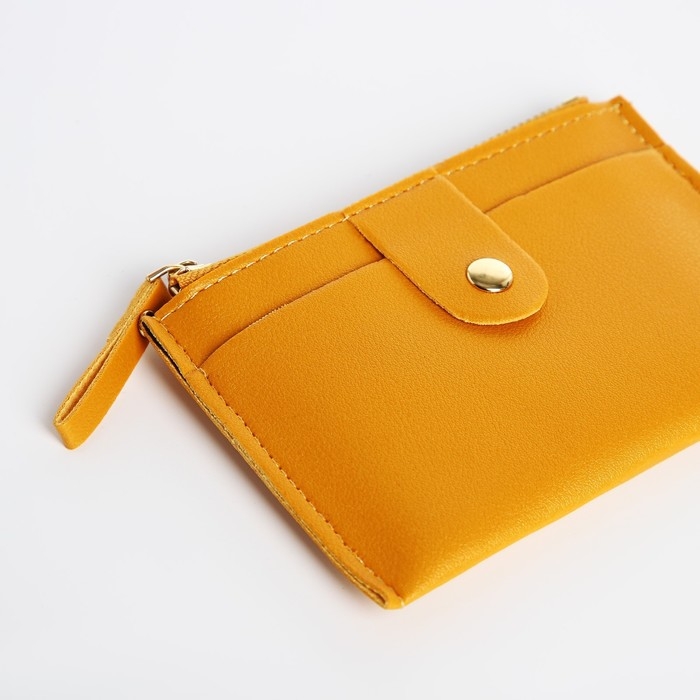 Картхолдер на молнии, цвет жёлтый Картхолдер на молнии, цвет жёлтый