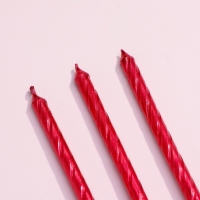 Свечи для торта "Классические" с подставкой, 13 см, 6 шт, рубиновые Свечи для торта "Классические" с подставкой, 13 см, 6 шт, рубиновые