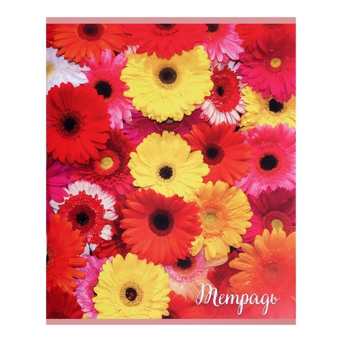 Тетрадь 96 листов в клетку Тетрадь 96 листов в клетку "Цветы", обложка мелованный картон, блок №2, белизна 75% (серые листы), МИКС