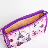 Набор косметичек 2 в 1 на молниях, цвет сиреневый