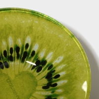 Салатник стеклянный Доляна &laquo;Киви&raquo;, 200 мл, 12&times;2,5 см, цвет зелёный