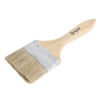 Кисть плоская ТУНДРА, смешанная щетина, деревянная рукоятка, 3", 75 мм Кисть плоская ТУНДРА, смешанная щетина, деревянная рукоятка, 3", 75 мм