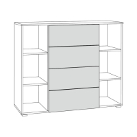 Комод Остин 16.221, 1200х419х993, Белый/ Дуб Вотан Комод Остин 16.221, 1200х419х993, Белый/ Дуб Вотан