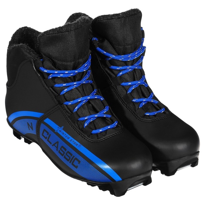 Ботинки лыжные Winter Star classic, NNN, р. 39, цвет чёрный/синий