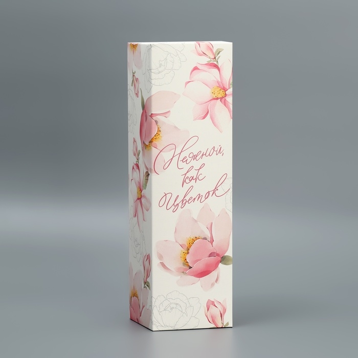Коробка подарочная складная, упаковка, &laquo;Цветочная&raquo;, 9 х 32 х 9 см